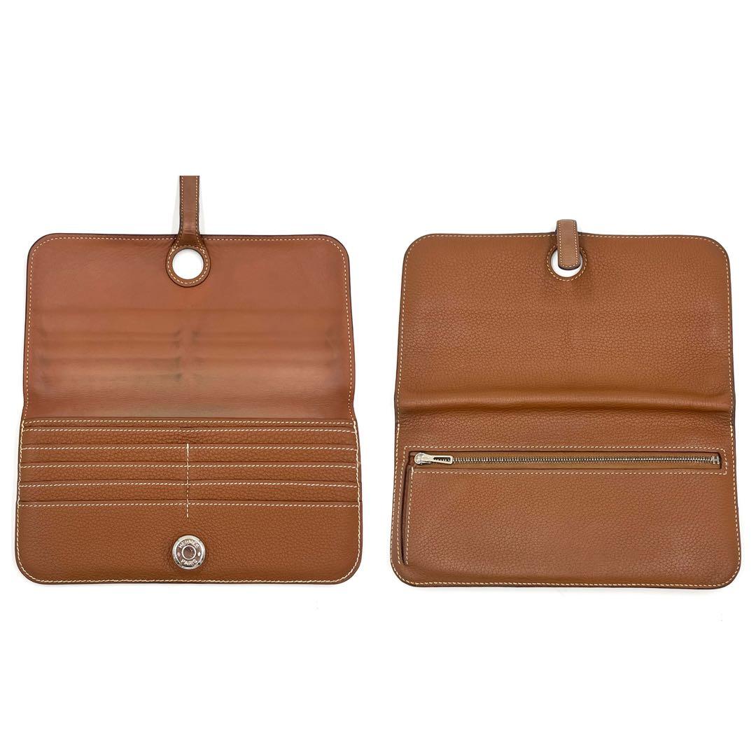 HERMES エルメス ドゴンロング ブラウン シルバー Ｃ刻印