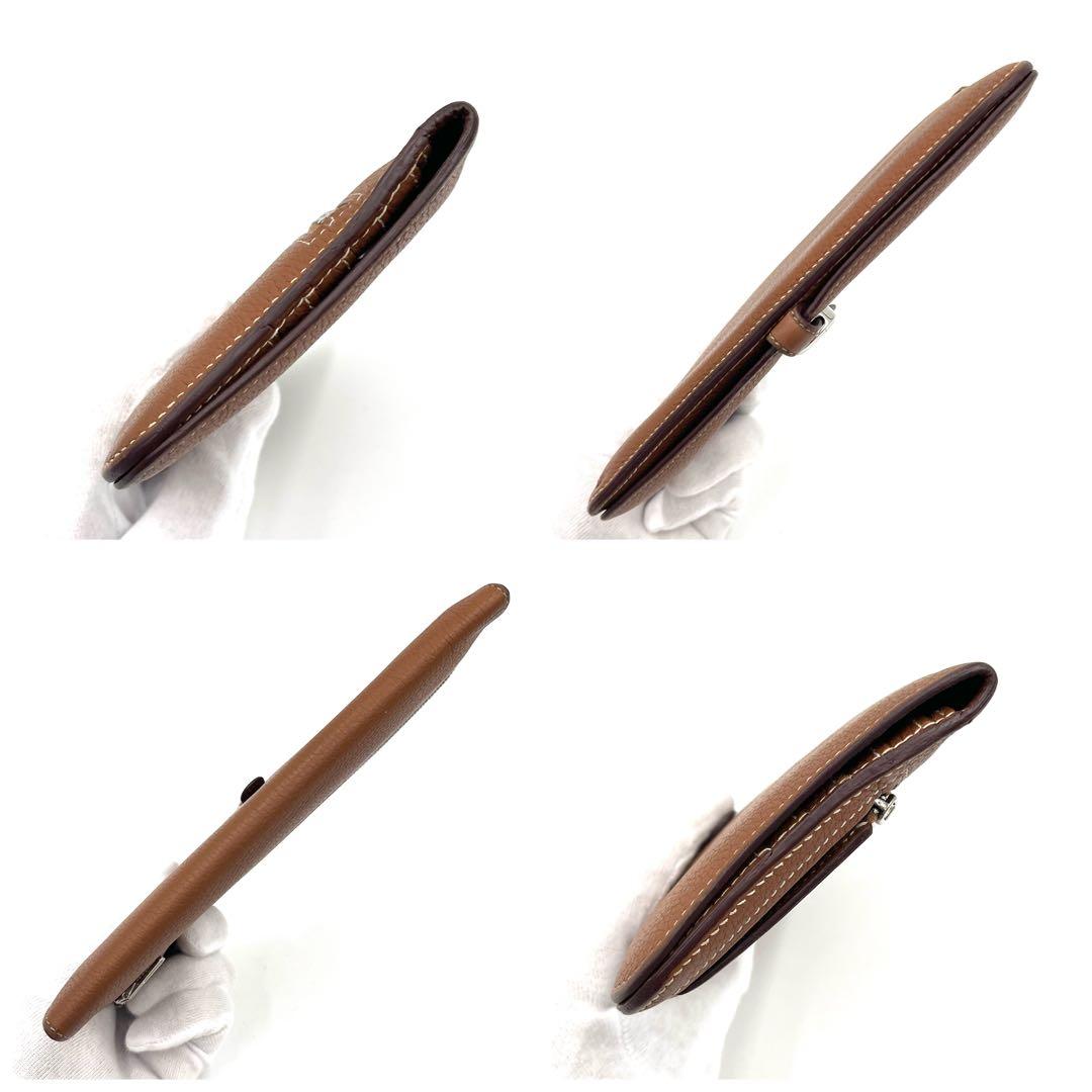 HERMES エルメス ドゴンロング ブラウン シルバー Ｃ刻印