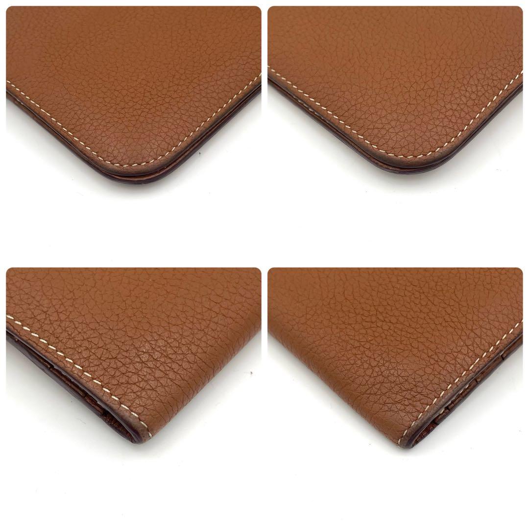 HERMES エルメス ドゴンロング ブラウン シルバー Ｃ刻印