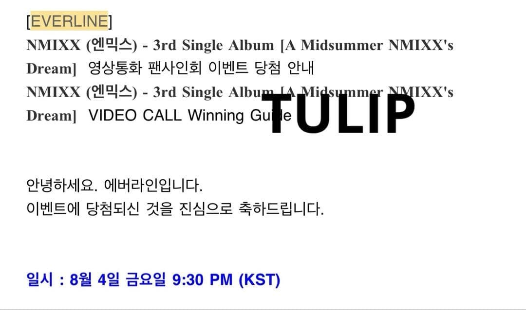 NMIXX リリー AMND Everline 直筆サイン ポラロイド