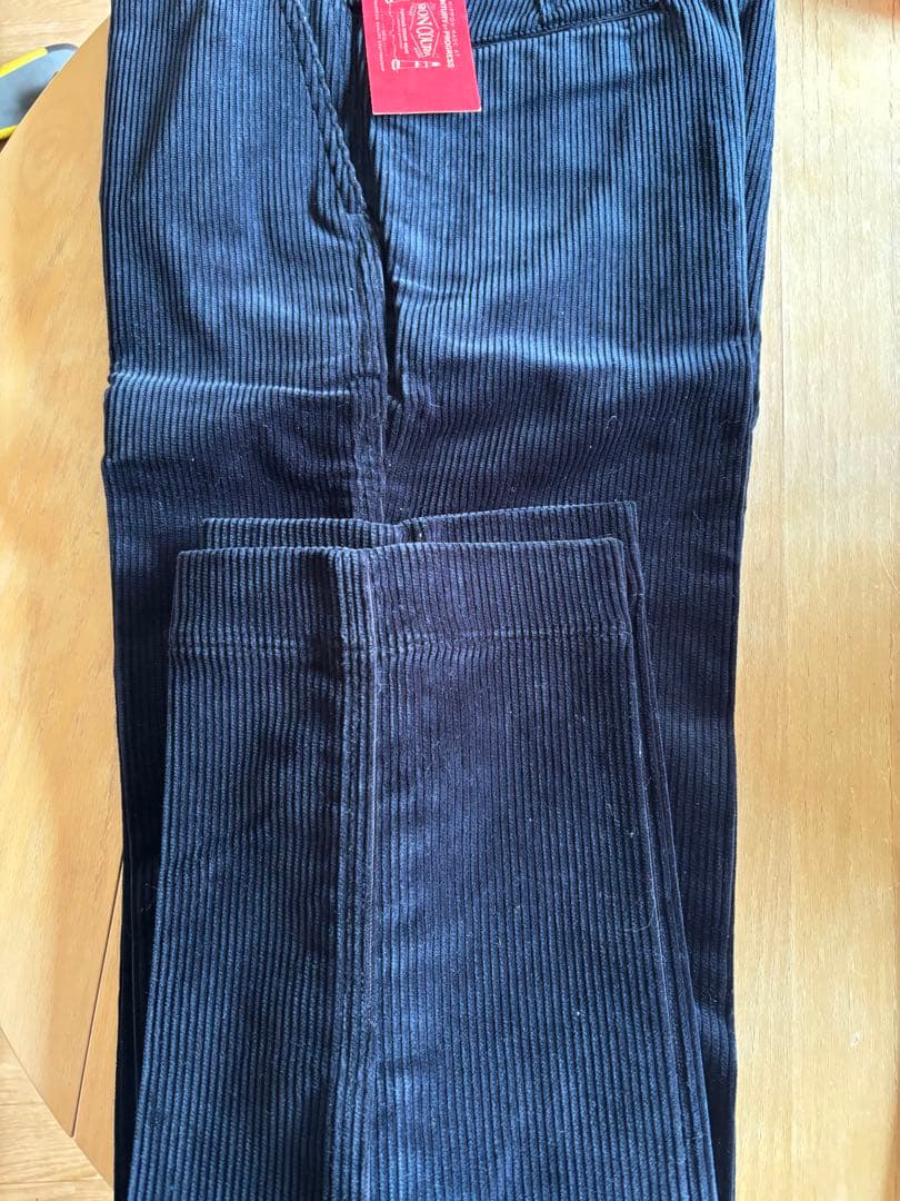 Boncoura ボンクラ　41 太畝コールテン　パンツ　ネイビー