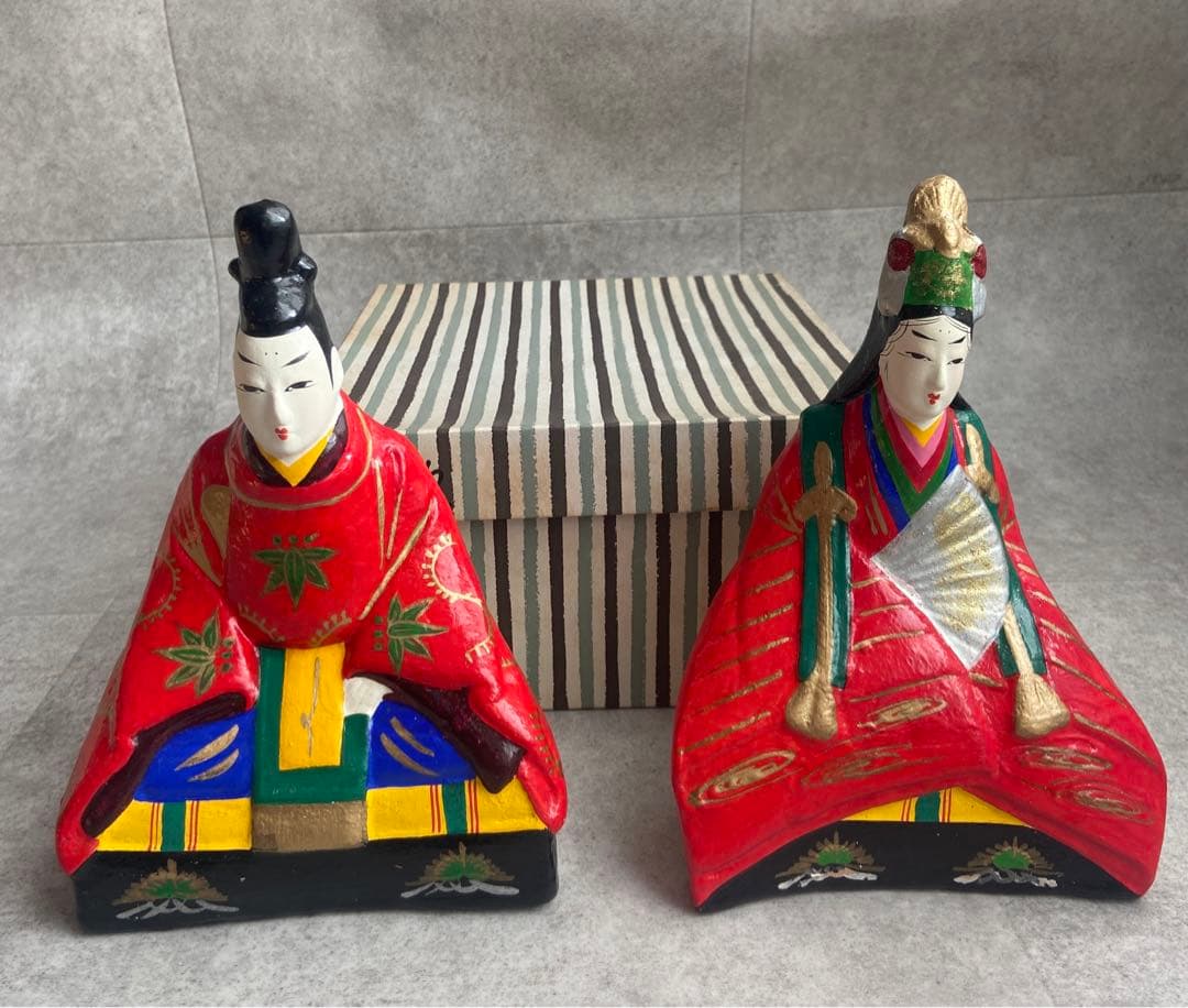 三次土雛　お雛様　雛人形　伝統工芸品　三次人形窯元　無形文化財　レトロ