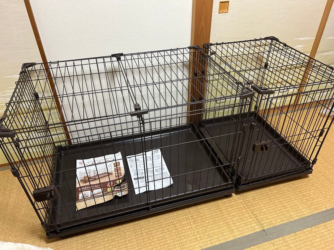 アイリスオーヤマ犬用ペットサークル 2つ連結可能PCS1400V