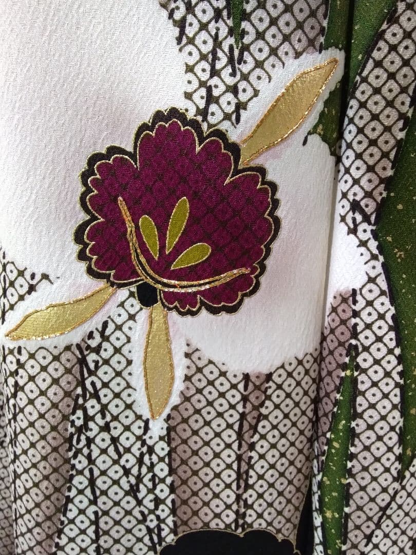 【専用】です❗、正絹振袖成人式、半襟重ね衿、帯揚げ帯締め、ジャガード織り帯、襦袢