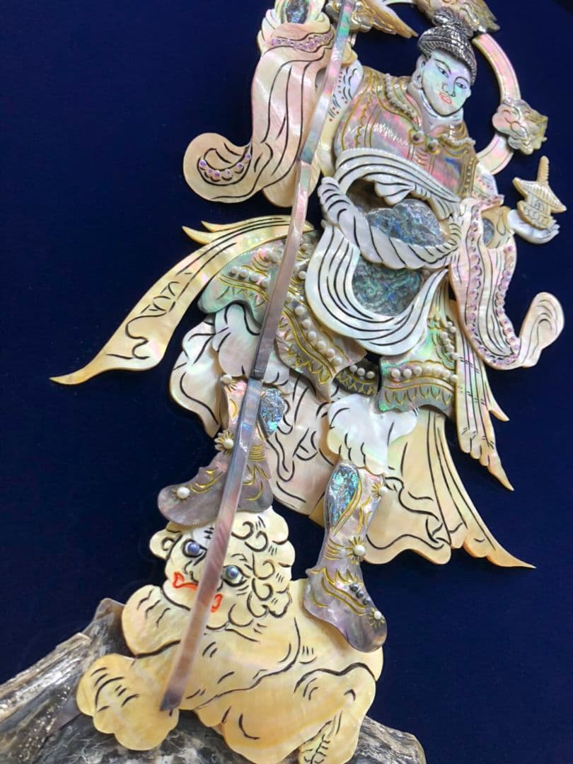 ☆希少！☆　立体アート　3Dアート　毘沙門天　蝶芸額　美術額　伝統工芸品