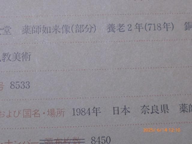 並河萬里　[薬師寺薬師如来]　オリジナルプリント　限定　エディション、自筆サイン