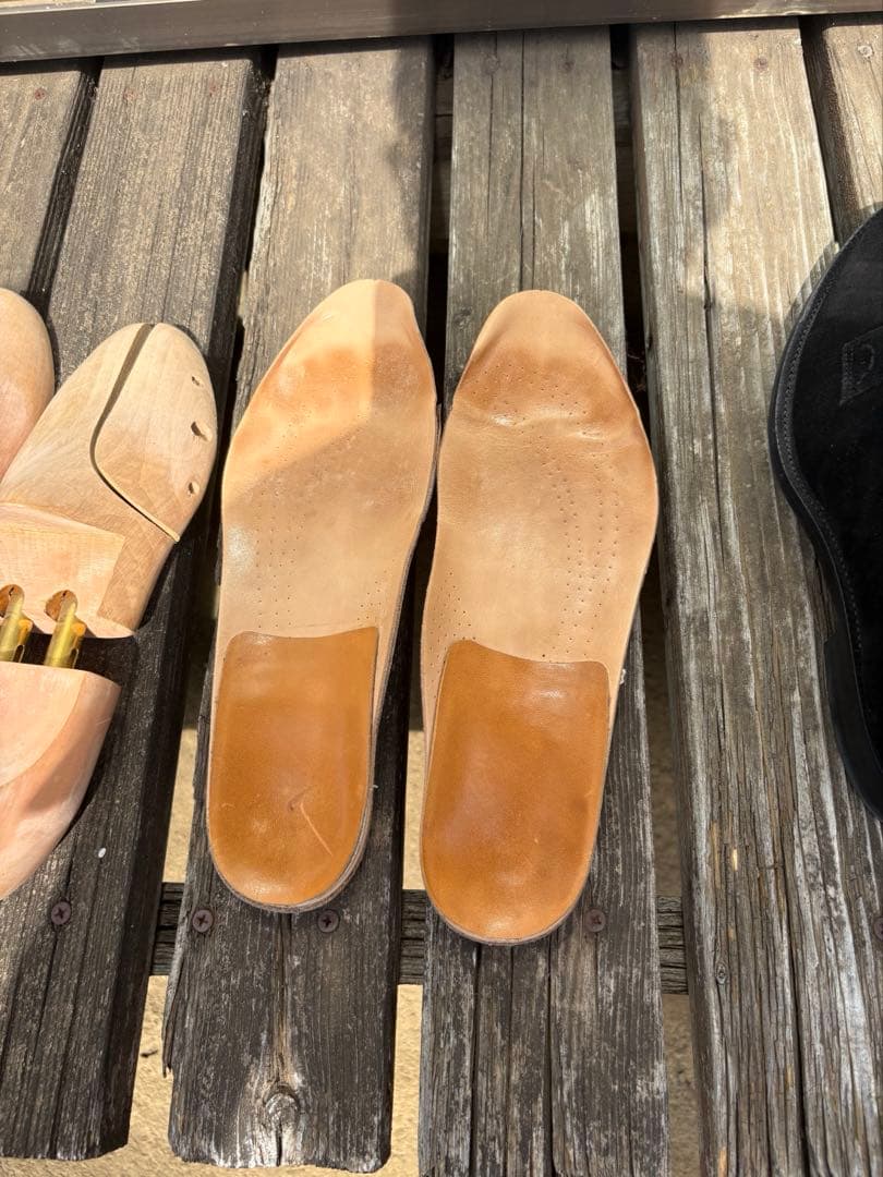 黒 スエード 外羽根短靴　25.5センチ　13万円セミオーダー品