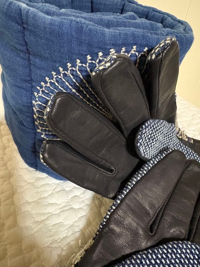 美品レア　キャピタル　刺子とレザーグローブ　手袋　襤褸　BORO サイズ3