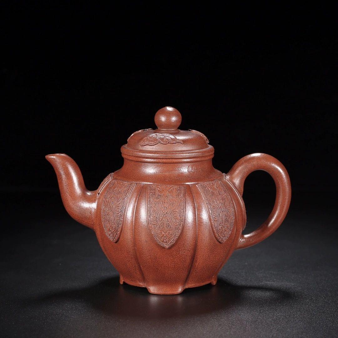 宜興紫砂壷 南瓜壺 茶壺 煎茶道具 置物