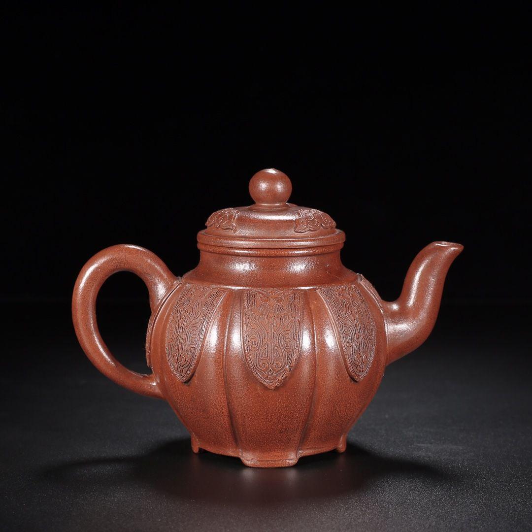 宜興紫砂壷 南瓜壺 茶壺 煎茶道具 置物