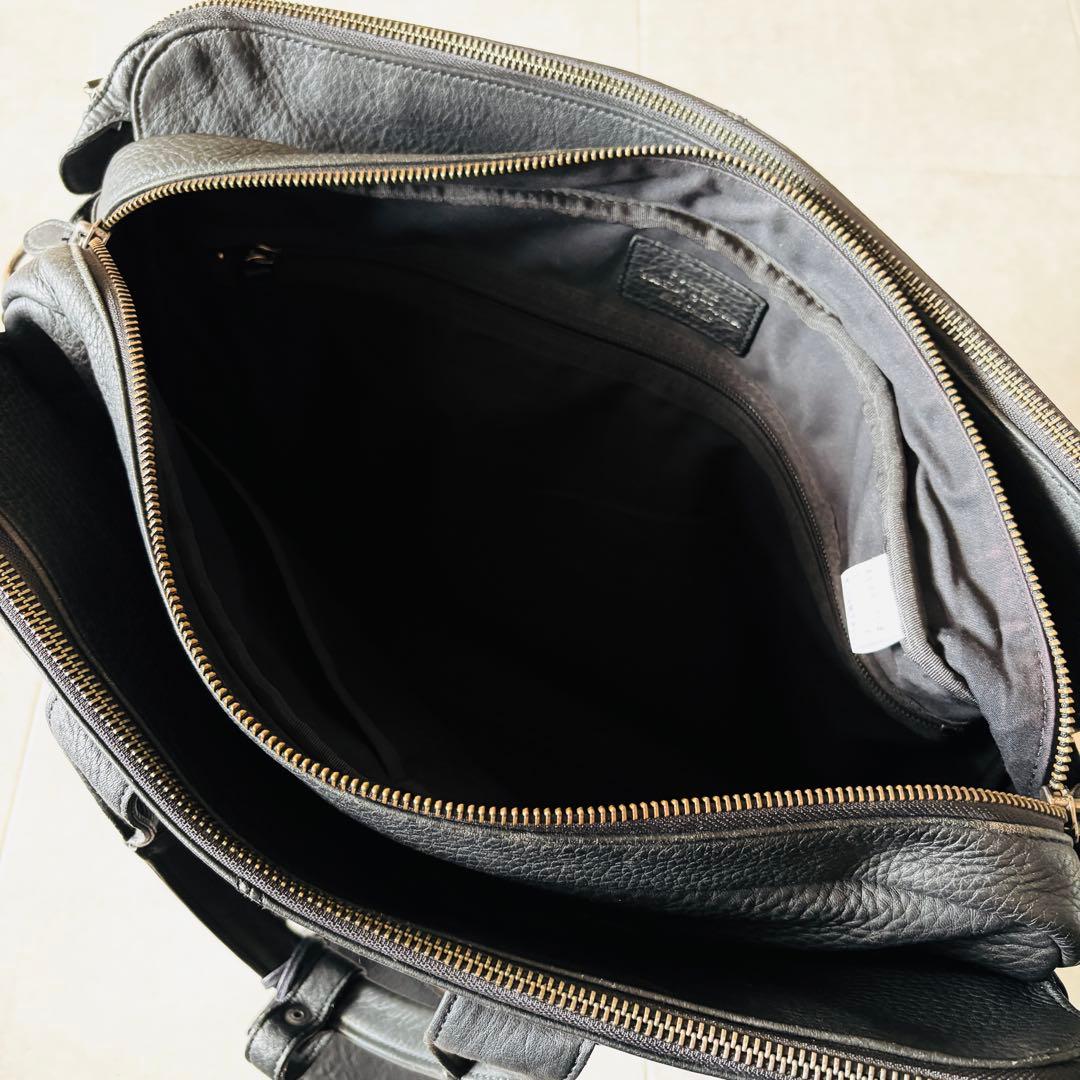 未使用級✨️ポーター オールレザー2wayブリーフケース 黒 シボ革 A4収納