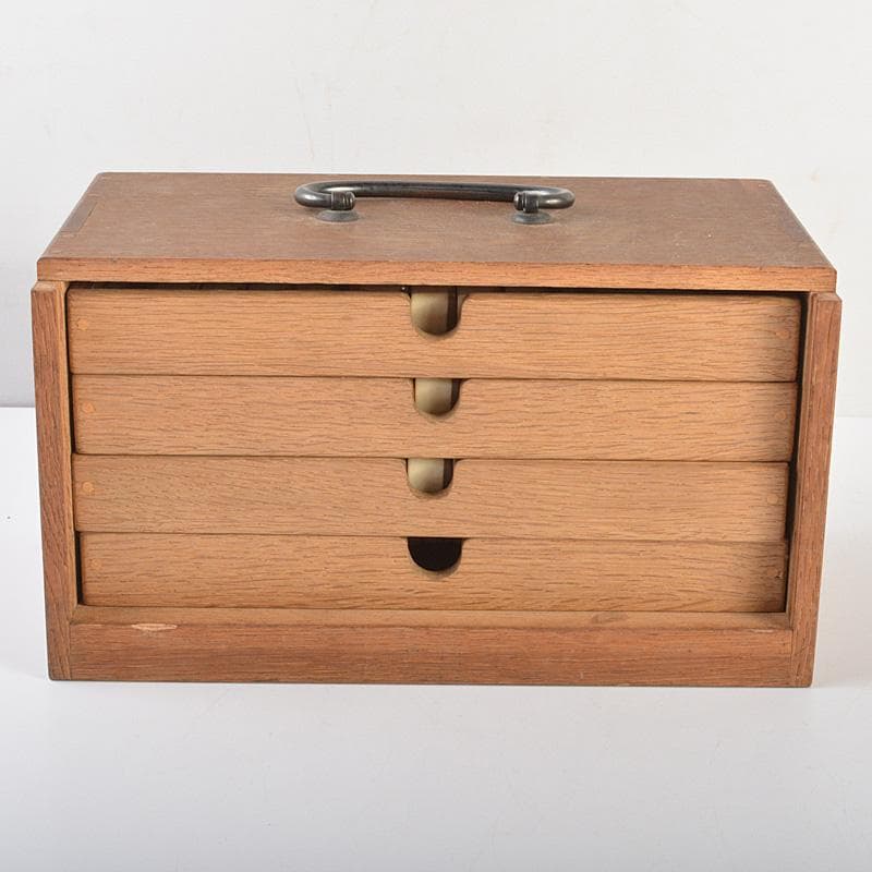 中国　竹嵌　骨牌　背竹牌　麻雀牌　唐木箱付　M　6615