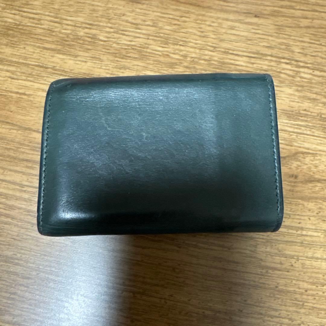 YSL カーキ レザー 三つ折り財布