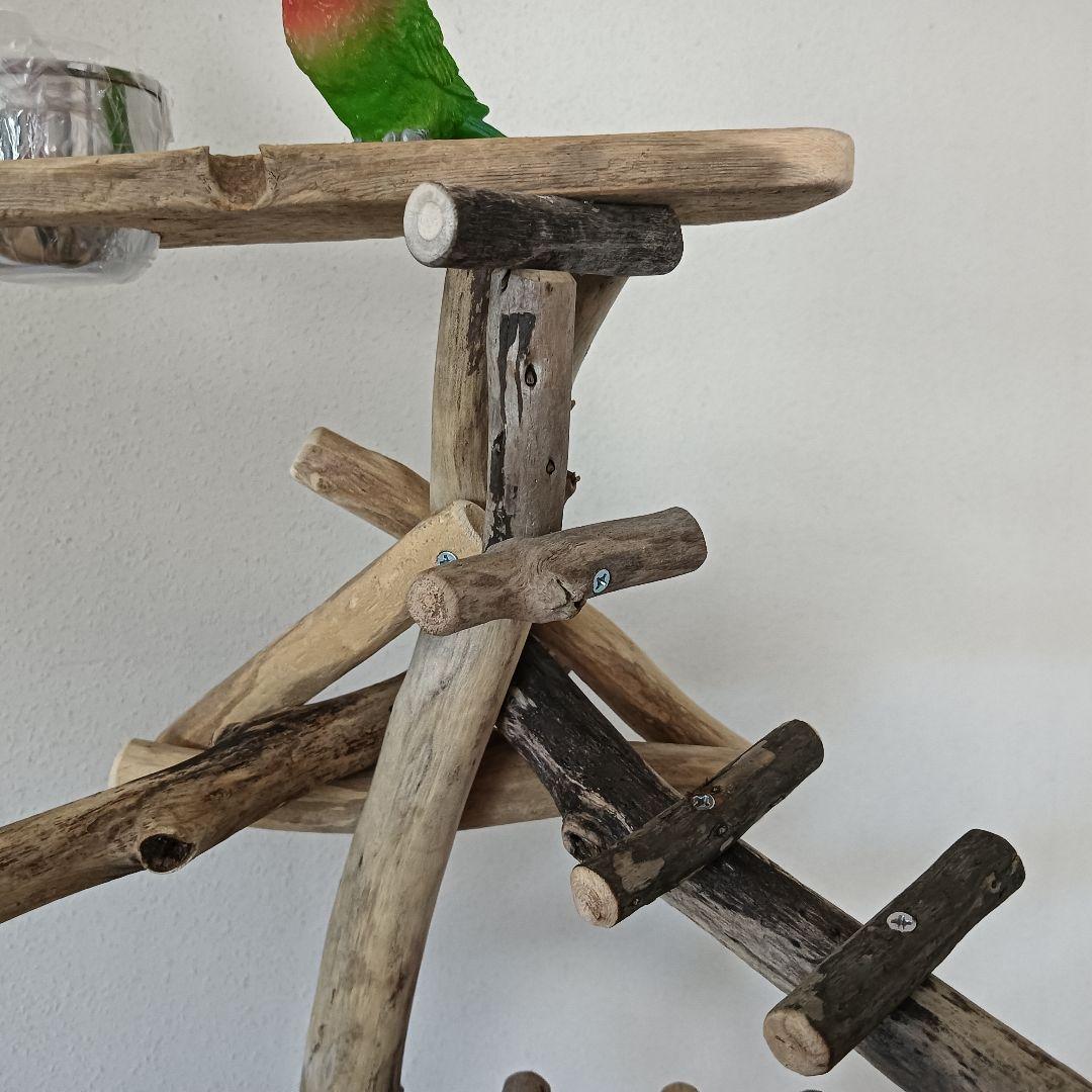 バードアスレチックジム大型 ③ 天然木 自然木 流木 インコ おもちゃ