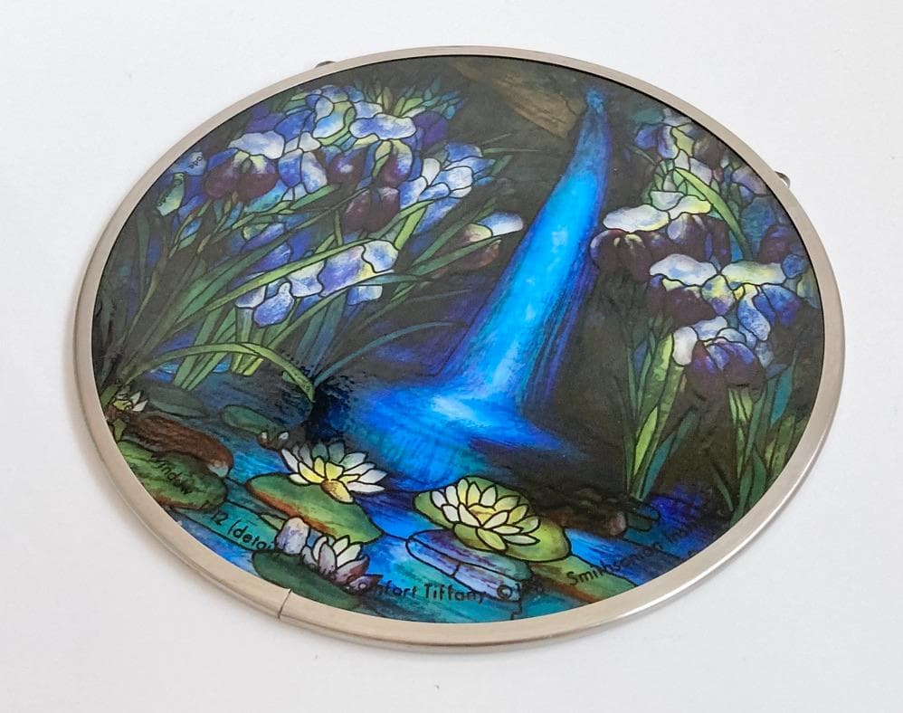 ★貴重★ ルイス・C・ティファニー 『滝』 円形 ステンドグラス 睡蓮
