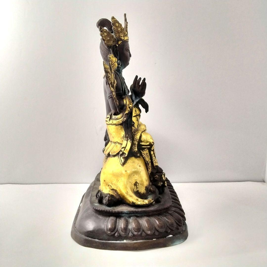 Ｘ207 収集家放出品　時代チベット仏像　鍍金仏