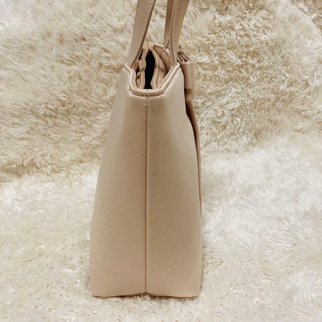 【 新品 タグ付 】東京ソワール リボン バッグ 入学 入園 ベージュフォーマル