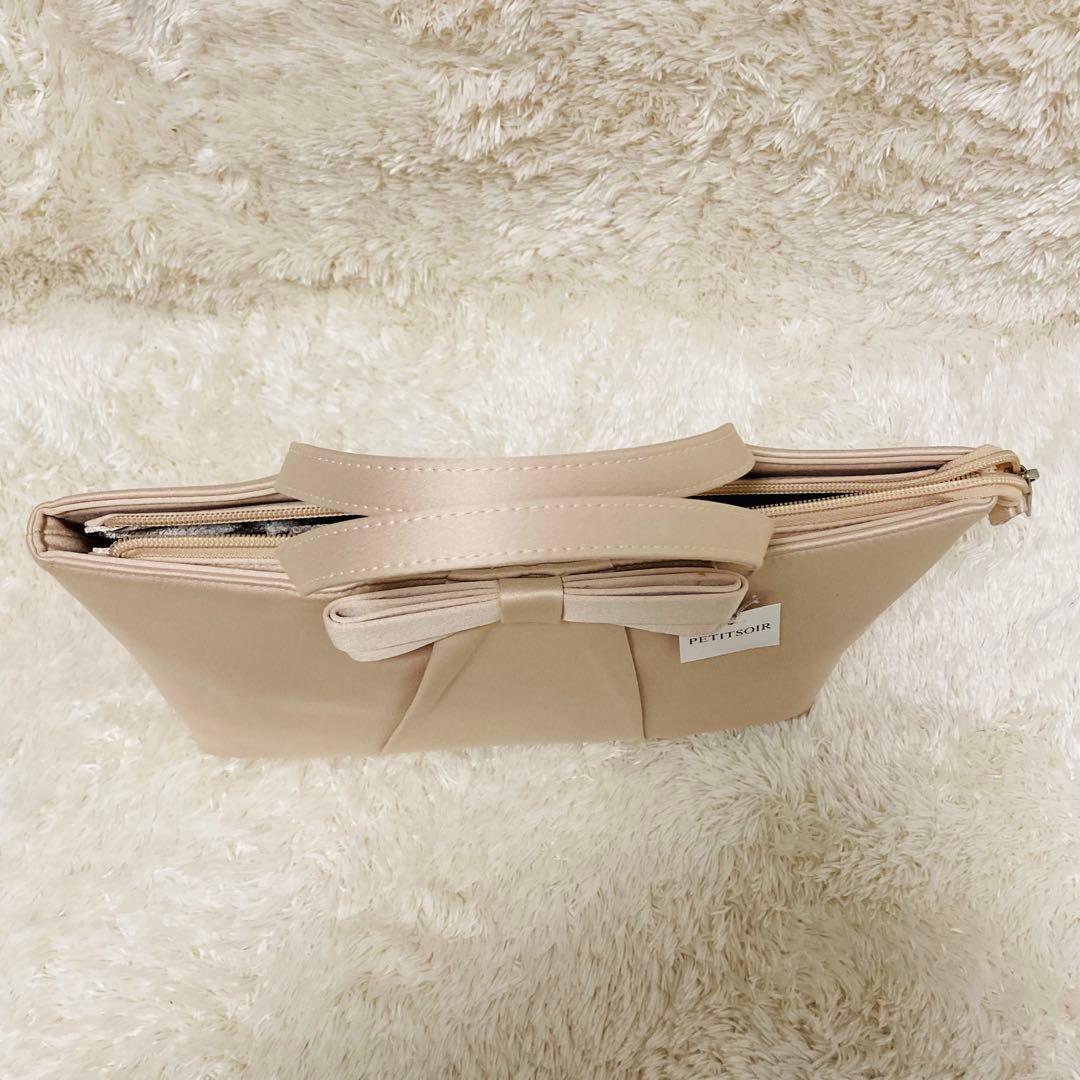 【 新品 タグ付 】東京ソワール リボン バッグ 入学 入園 ベージュフォーマル