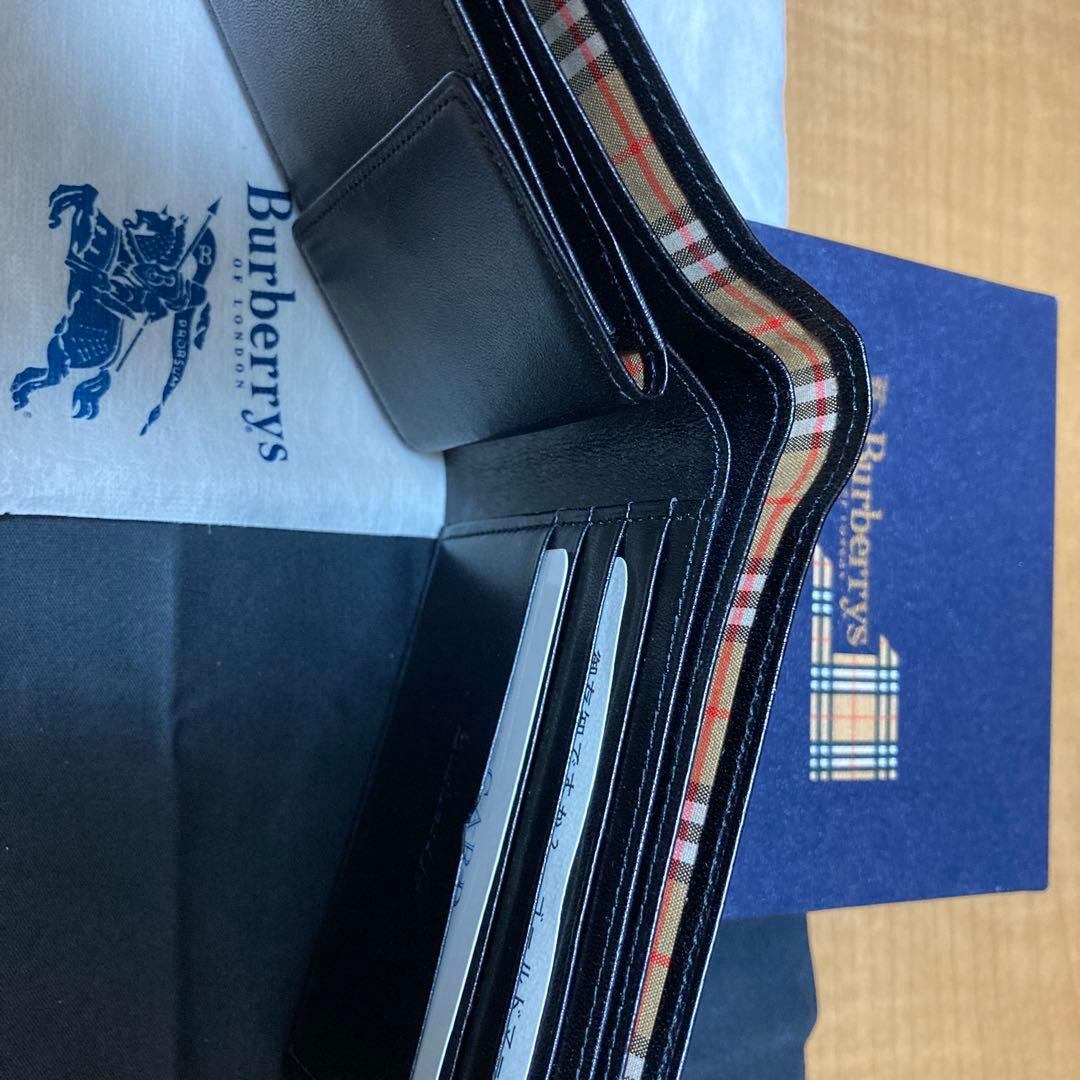 新品未使用　BURBERRY 折り財布　ノバチェック　レザー