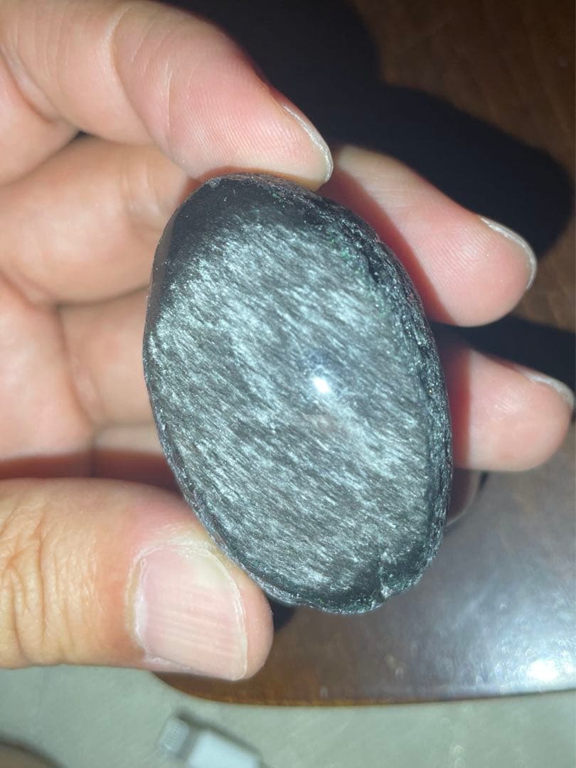 研磨品　十勝石玲瓏　シルバーオブシディアン