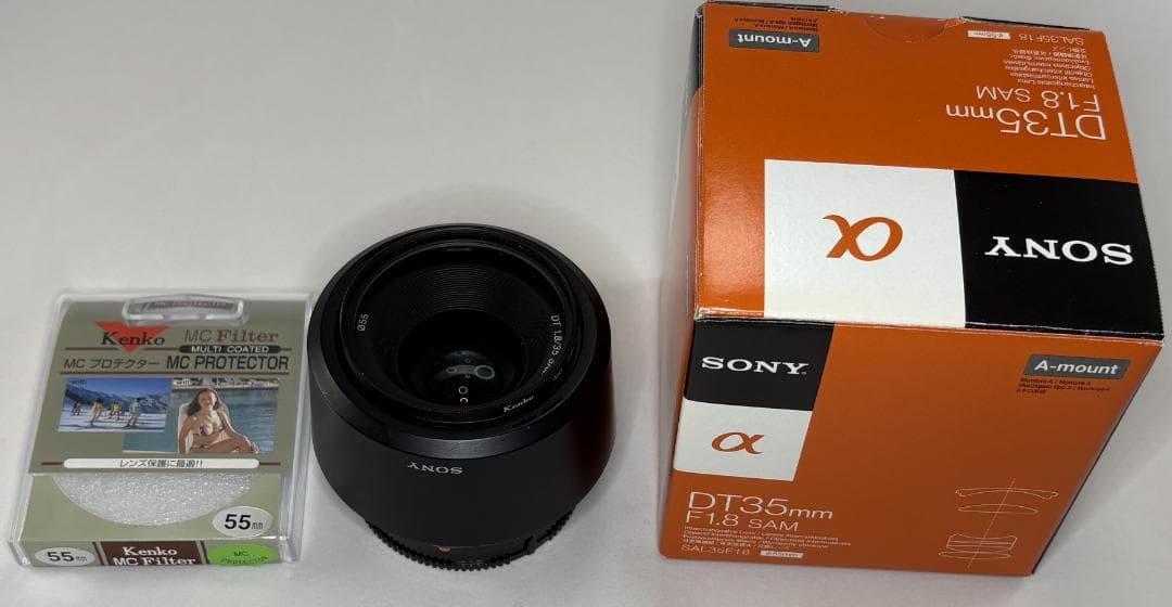 Sony SAL35F18 35mm F1.8 レンズ 保護フィルター付き