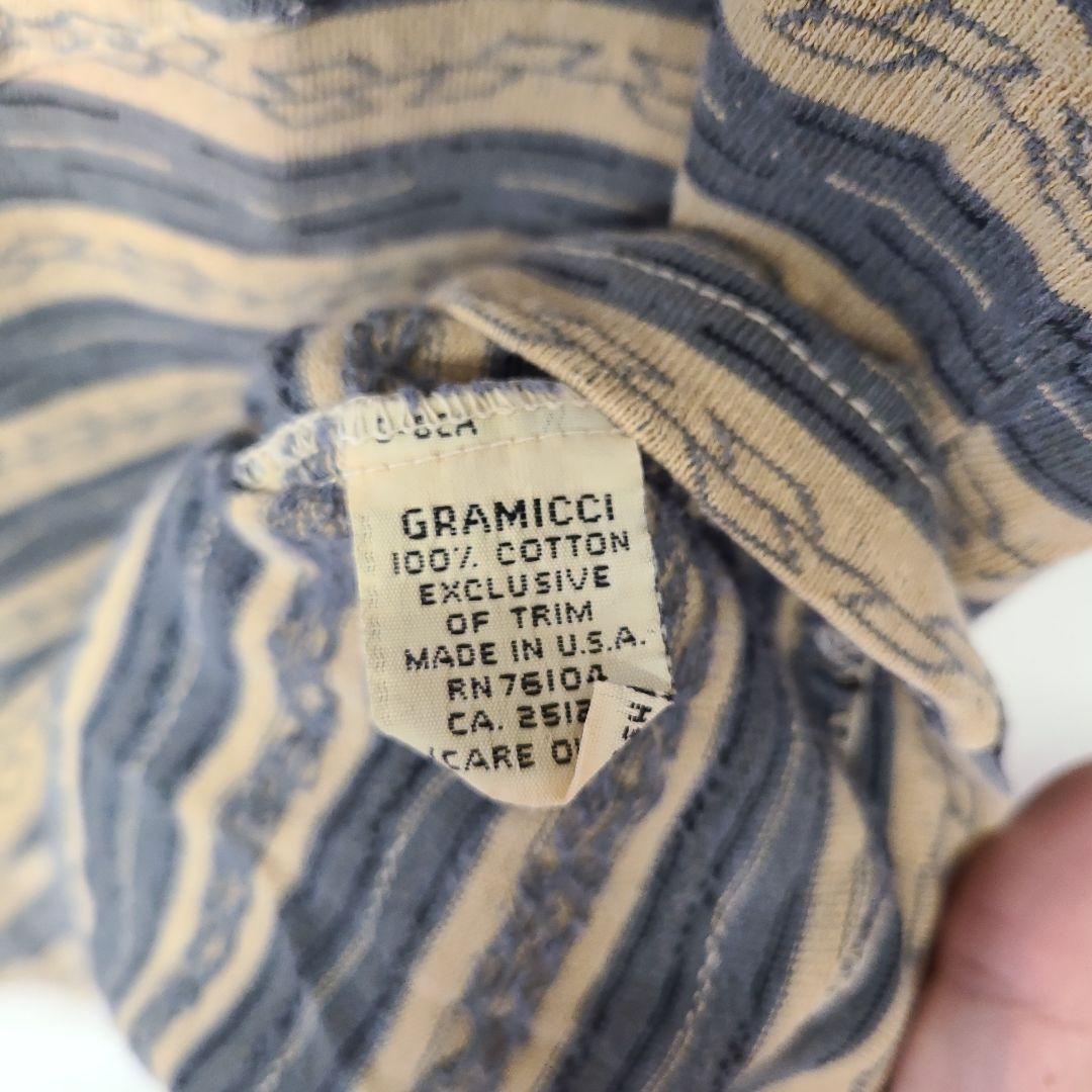 80s USA製 GRAMICCIグラミチ ジャガードボーダーT ポケットT