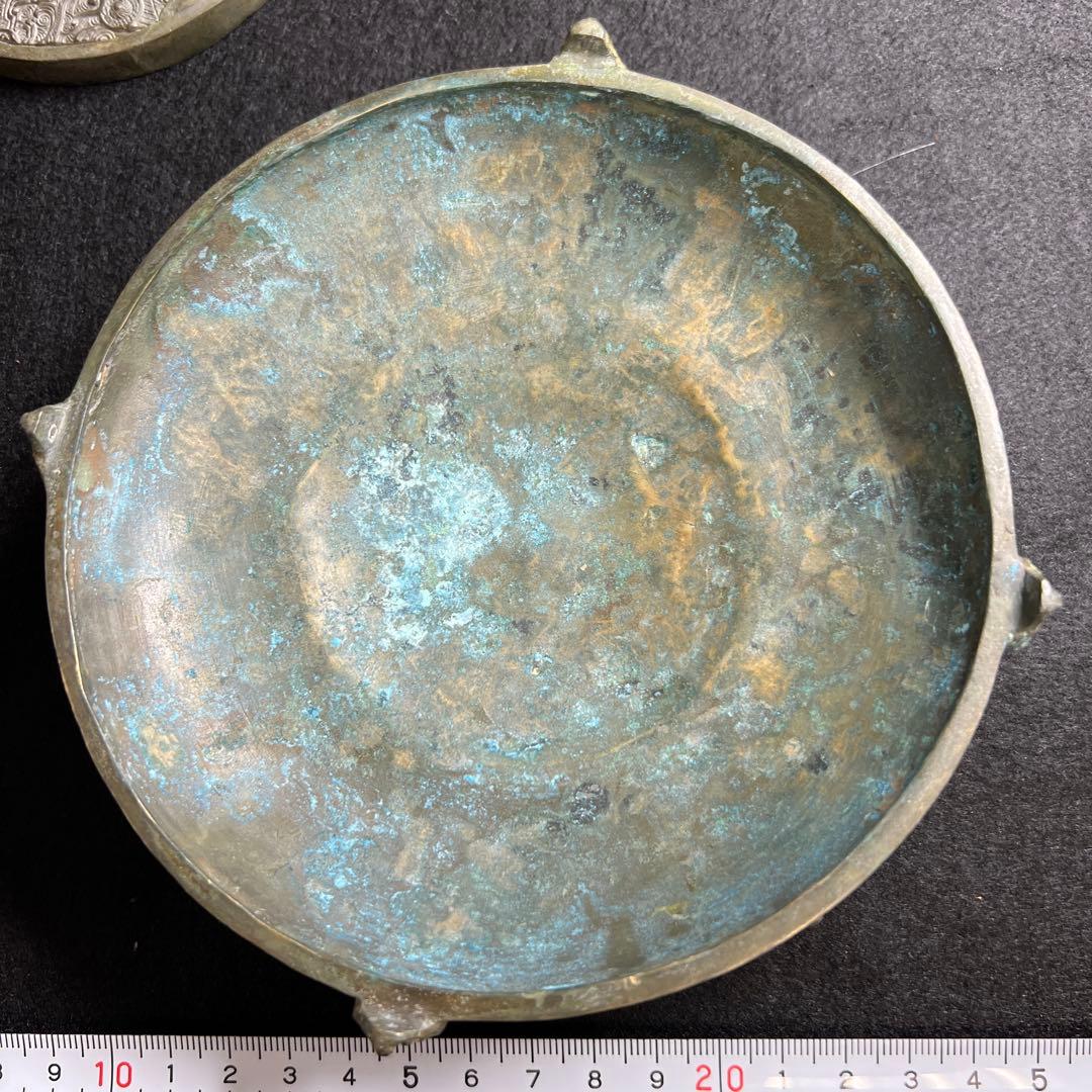 古代中国　古銅蓋物　木箱付　1740g/高さ約19.5㎝ 東Y7-1229☆2F