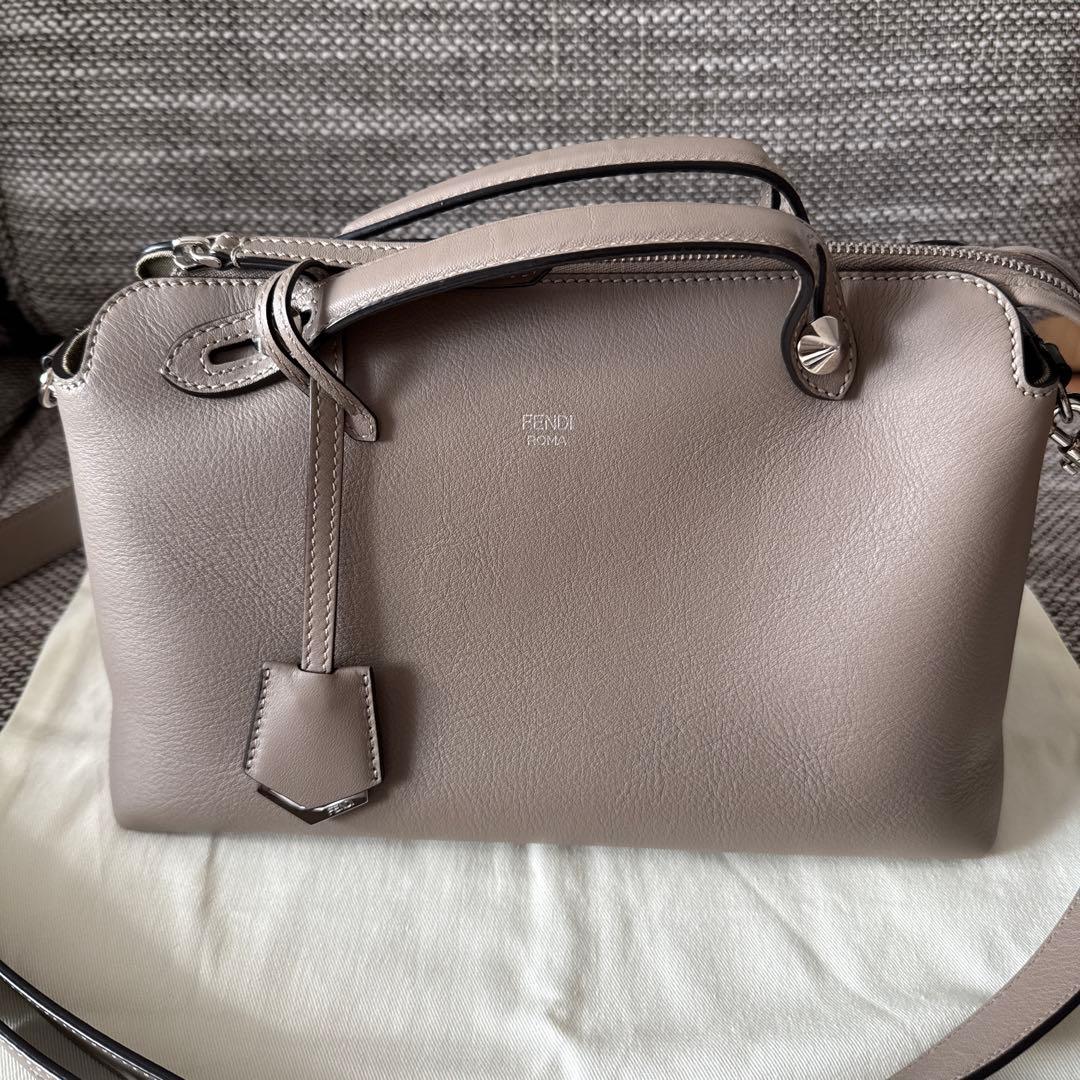 【美品】FENDI バイザウェイ　グレージュ　ミディアム