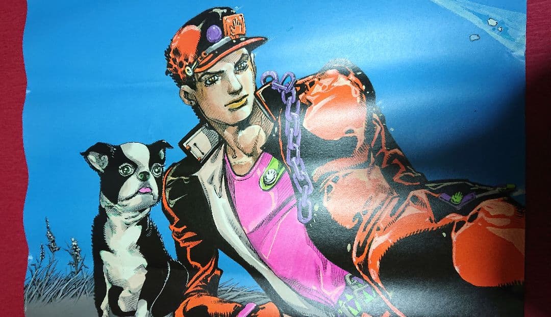 ジョジョの奇妙な冒険 ジョジョ展 ポスター 空条承太郎 イギー 富士山 B1