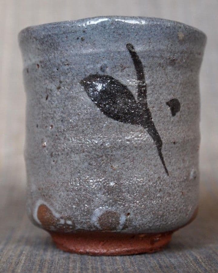 希少作★中川自然坊★絵唐津湯吞★★共箱