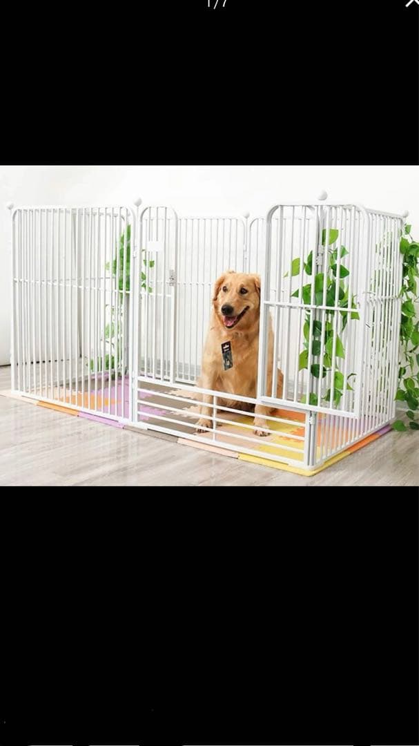 ペットサークル ドア付き スチール製　 接続式 6枚 犬ゲージ