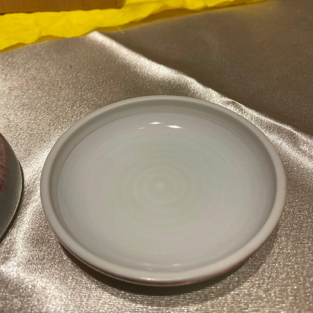 山口正悟作 辰砂 茶道具 香合