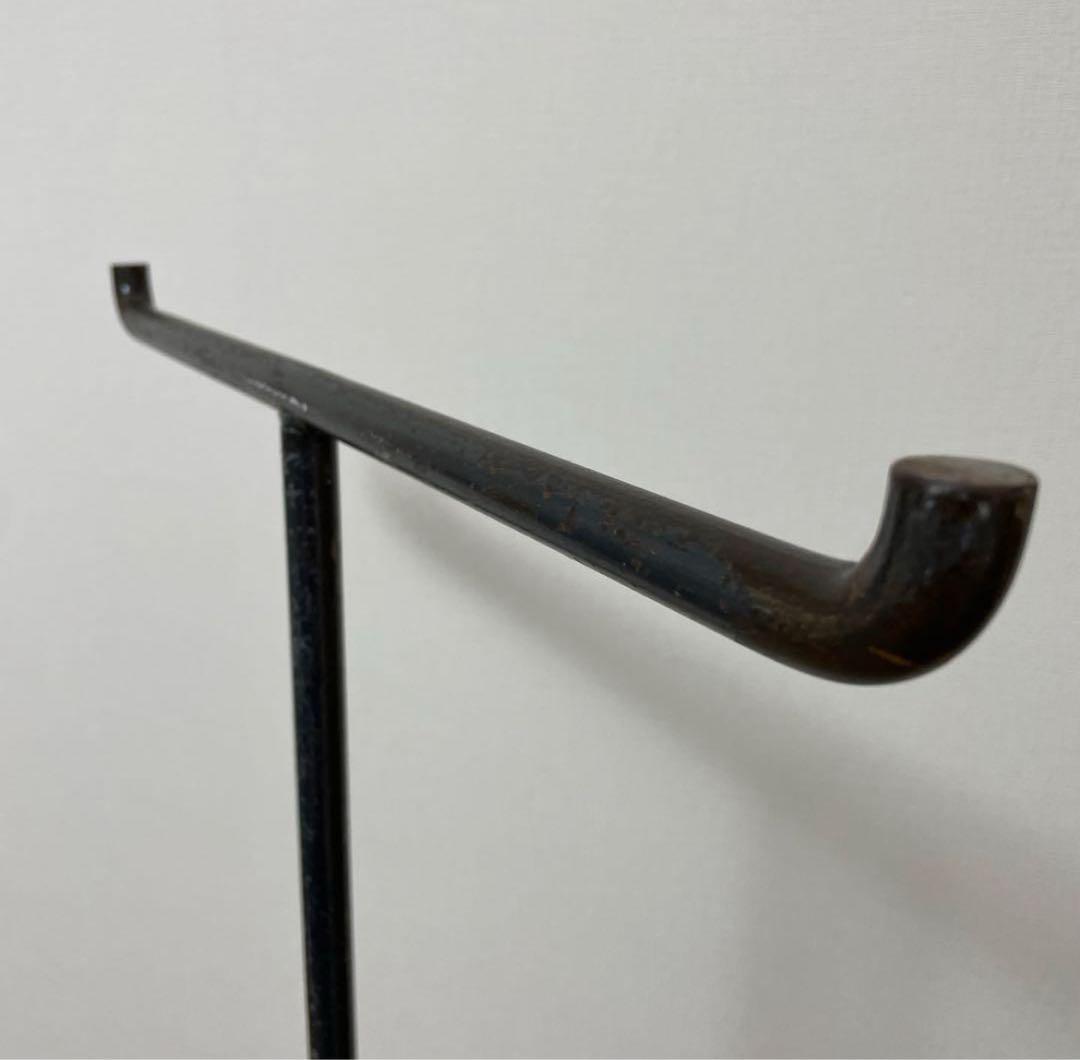 インダストリアル アイアン T字ハンガーラック シャビー 店舗什器 鉄色