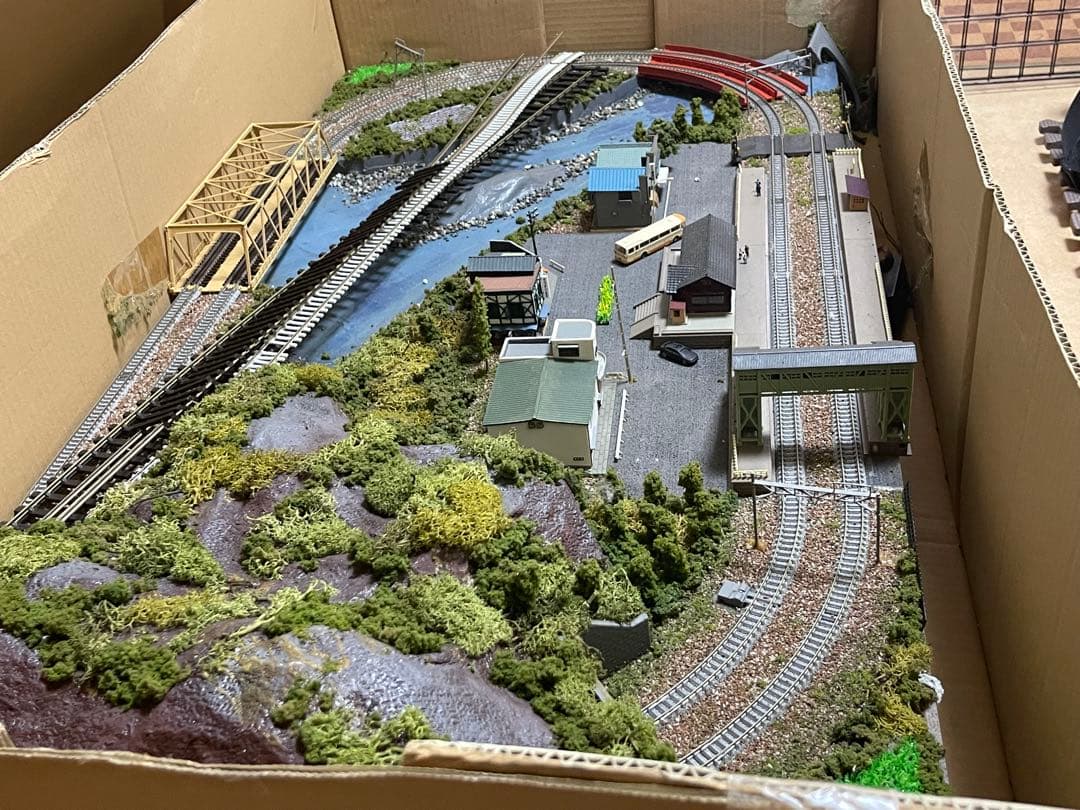ジオラマ 線路 Nゲージ 120x60cm 現状品