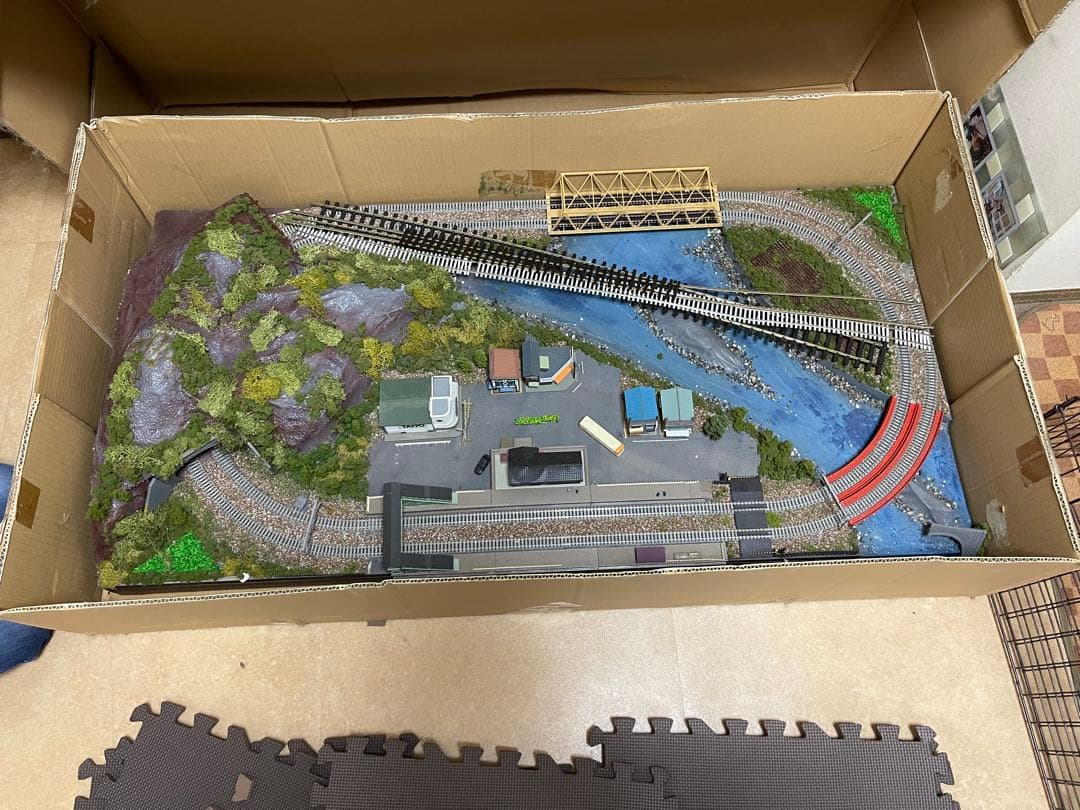 ジオラマ 線路 Nゲージ 120x60cm 現状品
