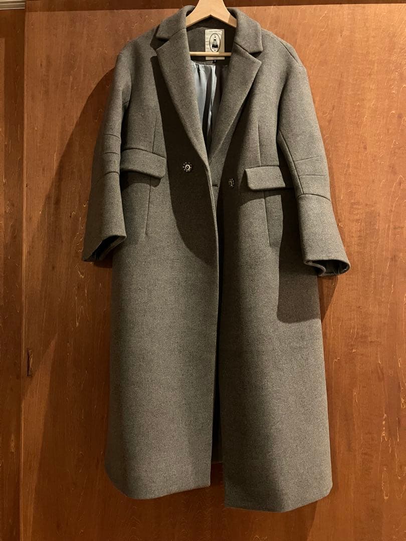 【ちゃんこ】leur logette チェスターコート　ビジューボタン