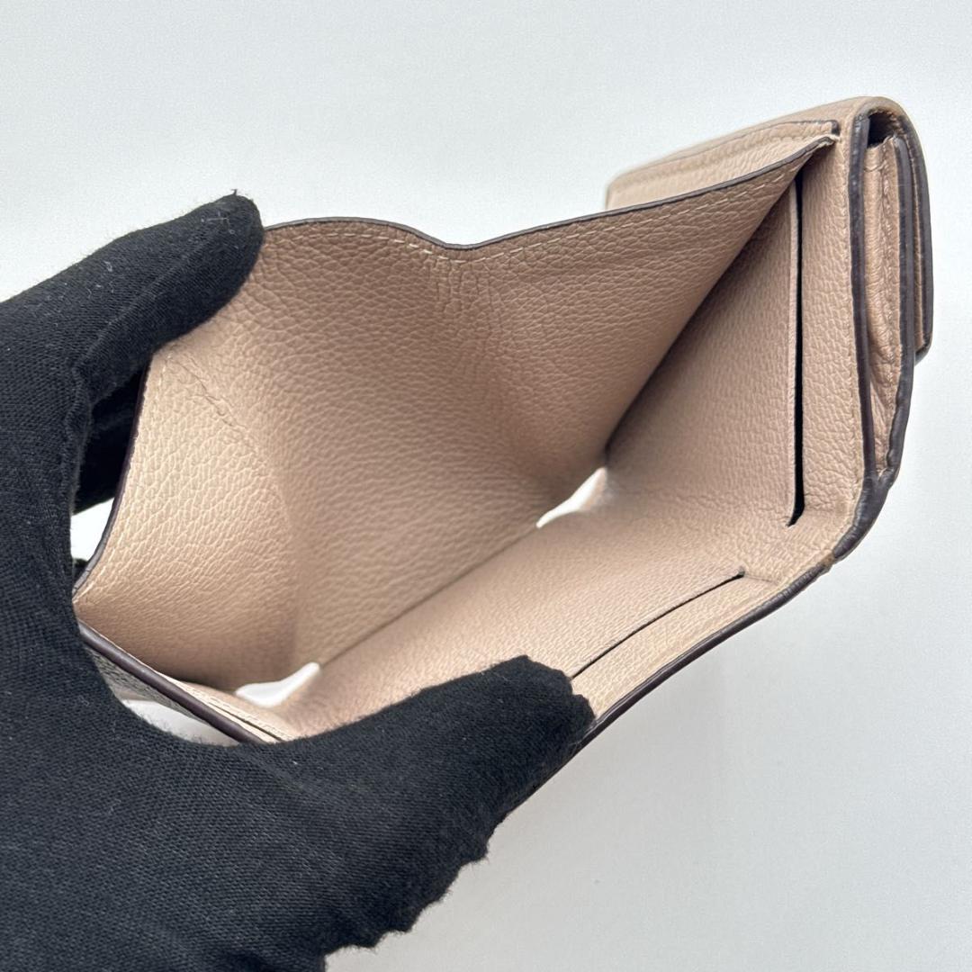 ルイヴィトン ポルトフォイユ・ロックミニ 三つ折り財布 ICチップ搭載 ベージュ