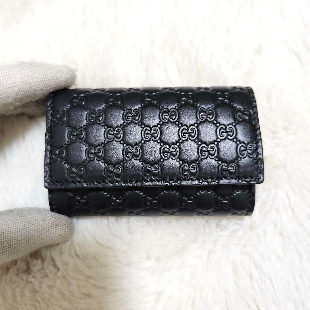 ✨新品未使用　付属品完備✨グッチ　キーケース　6連　マイクロシマ　ブラック　黒