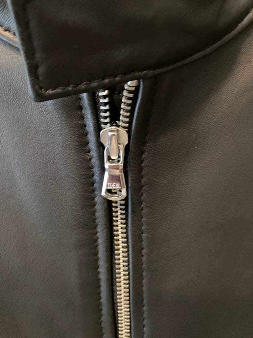 BEAUTY&YOUTH ブラックレザーシングルライダースジャケット M