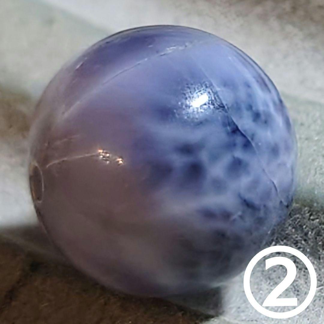 ★パープルラリマー？ 11.5ミリ珠 ビーズ②(珍品！)