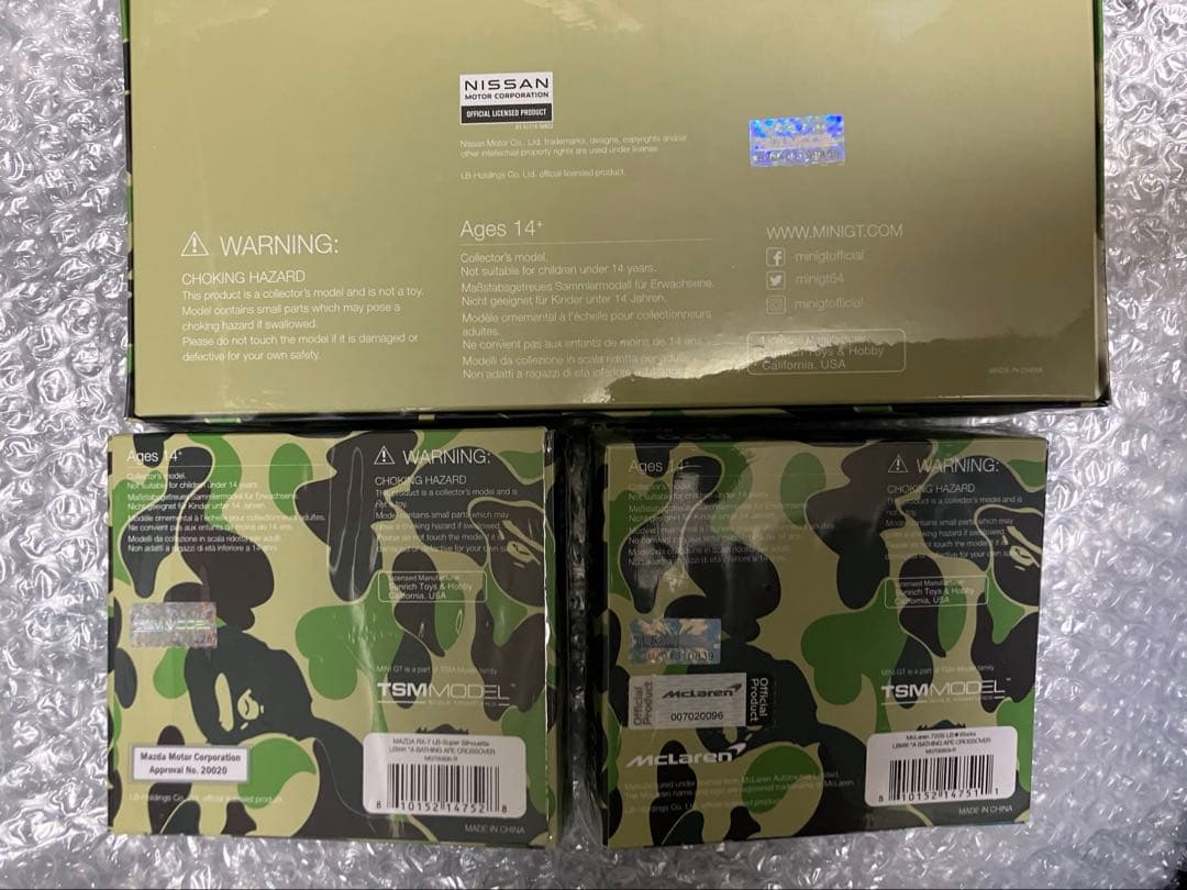 BAPE LBWK MINI GT ABC CAMO 6台セット