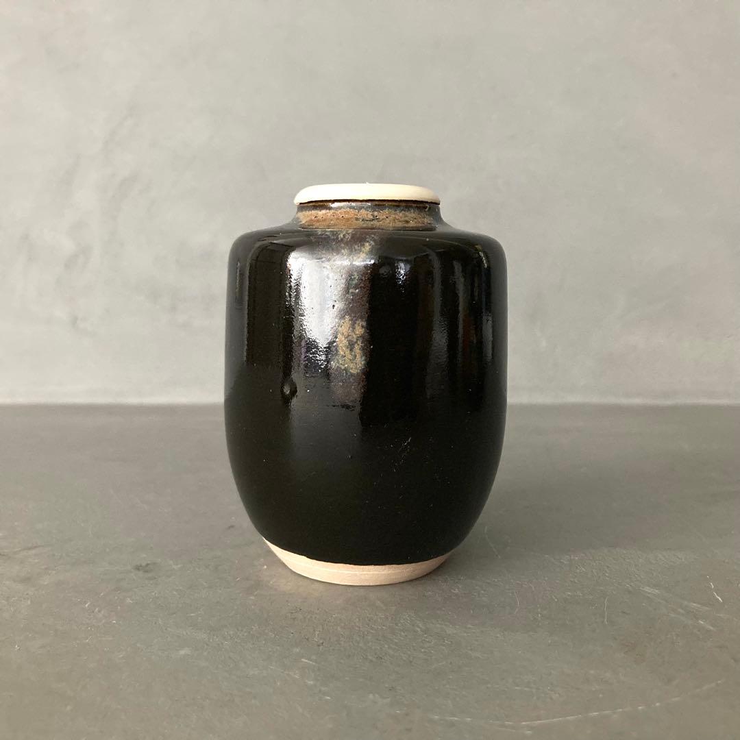 茶道具 肩衝茶入 茶入 仕覆グリーン