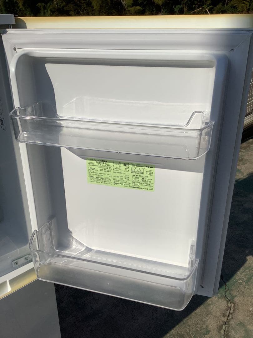 ラジギミレ シャープ 2ドア冷凍冷蔵庫 SJ-D15G-W 2021年製