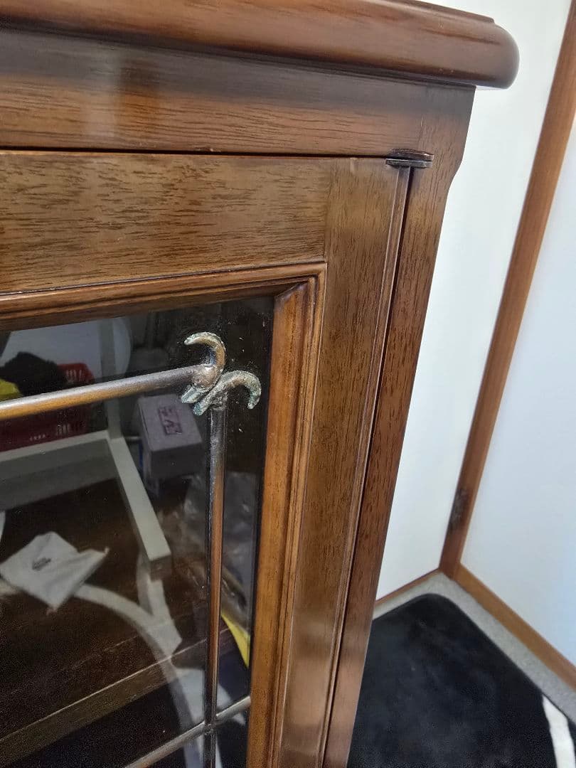 メープル不二屋 ガラス扉 キャビネット メープル不二家 マホガニー 神戸元町家具