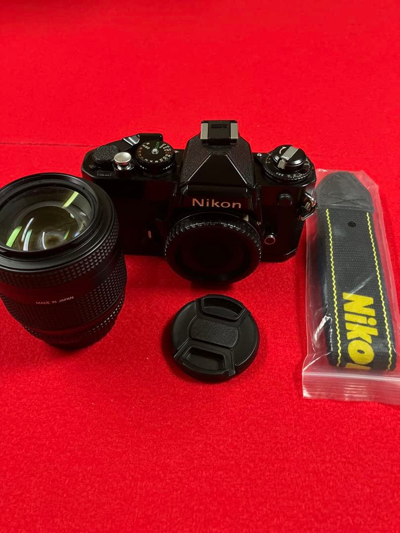 衝撃　超美品　ニコンＦＥ　35-105mmズ-ム付き　新品モルト交換済み