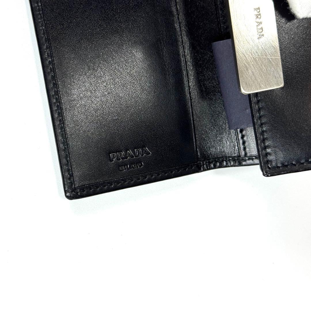 未使用保管品✨ PRADA ブラックレザー キーケース 箱付き