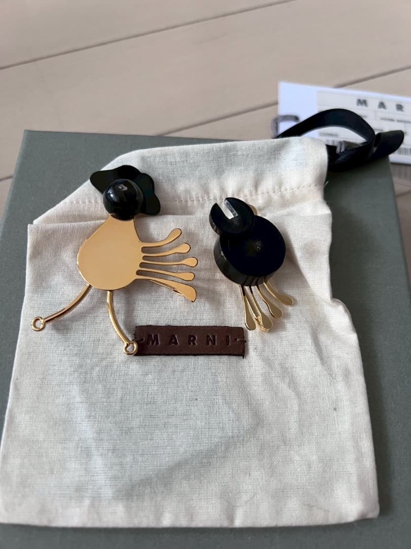 MARNI 動物モチーフ ブローチ 2個セット