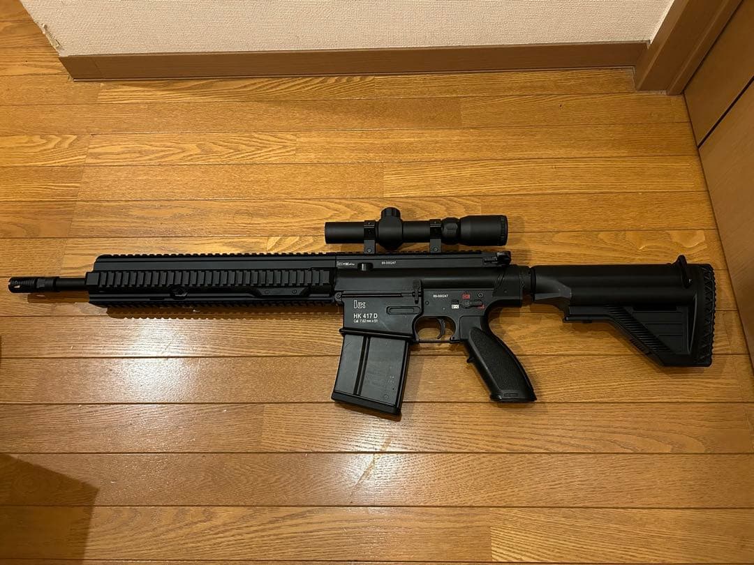 東京マルイ製次世代HK 417 D スナイパーライフル 刻印追加、メカボ整備済み