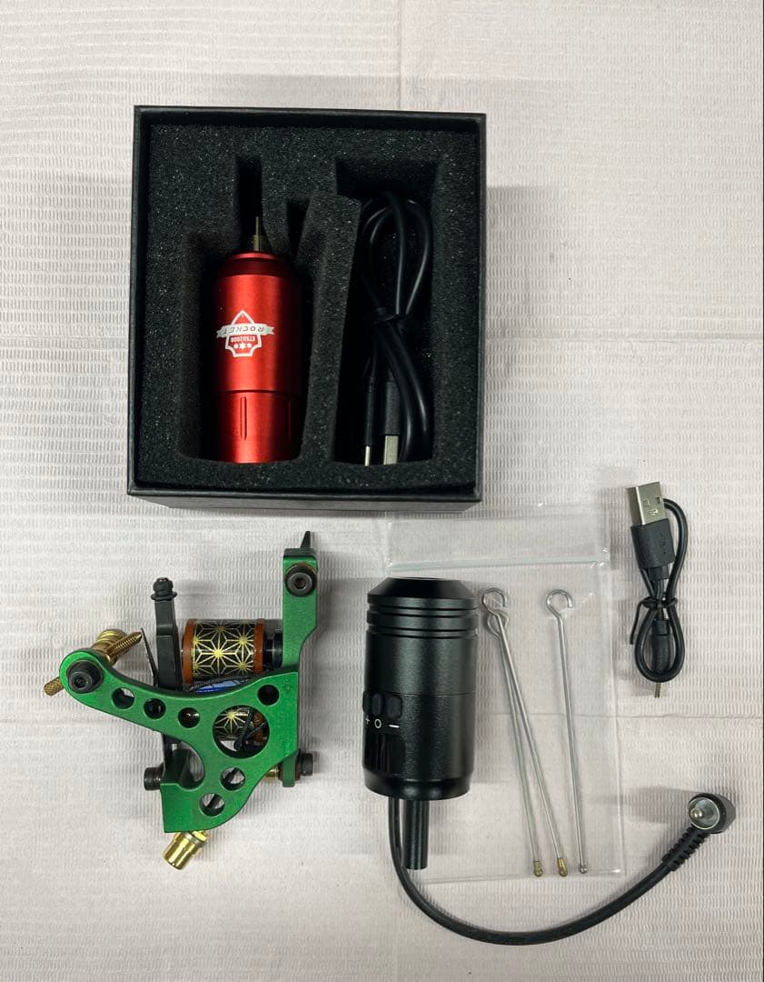 Wizard製 タトゥーマシン,ワイヤレスバッテリー,ワイヤレスタトゥーグリップ