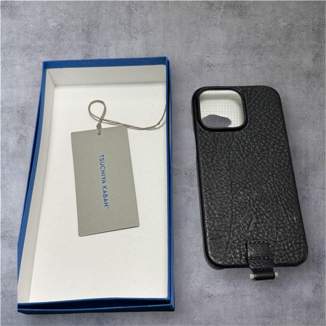 【処分】土屋鞄 使用5回程 iPhone15 Pro Max ケース 黒